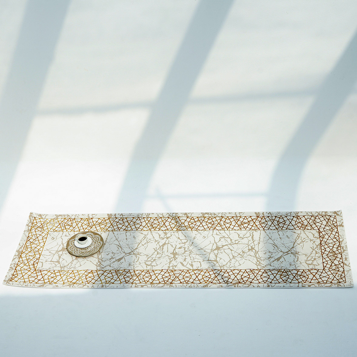 L_CARPET-00085 Cream & Gold Color Rectangle Turkish Machine Made Rug - MZ67C - Image 8