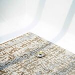 Stunning Abstract Pattern Cream Color Machine Made Rug For Bedroom – MZ40K