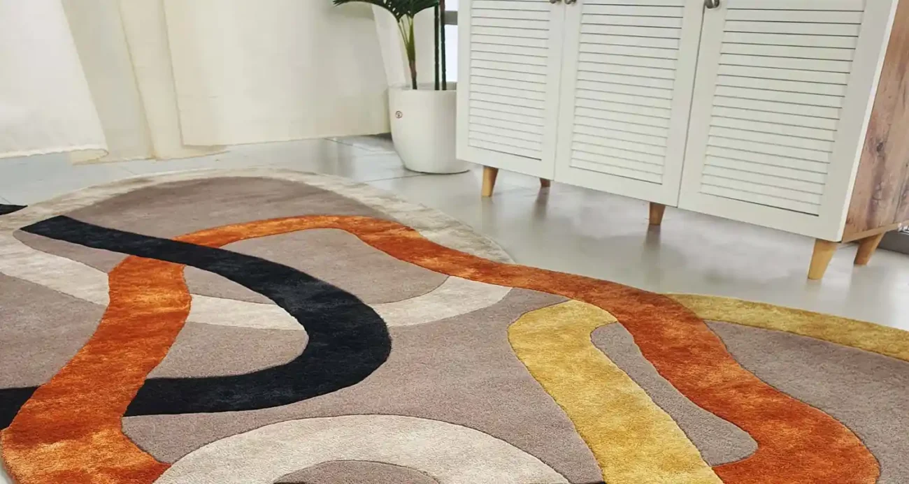 Luxurious silk rugs featuring intricate patterns and smooth texture, ideal for living room decor and adding elegance to any space.
