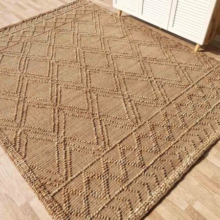 Handmade jute rug UAE – eco-friendly floor covering | Ramsha Home