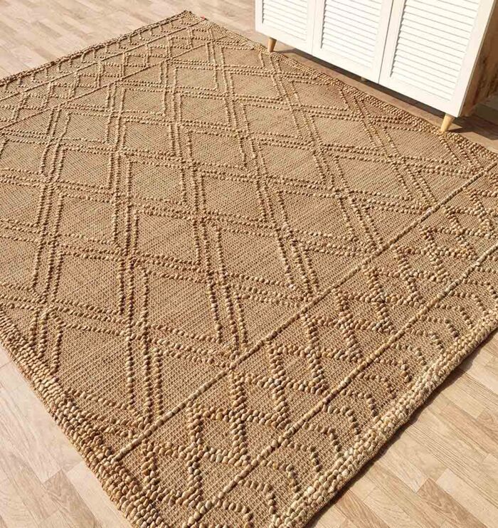 Handmade jute rug UAE – eco-friendly floor covering | Ramsha Home