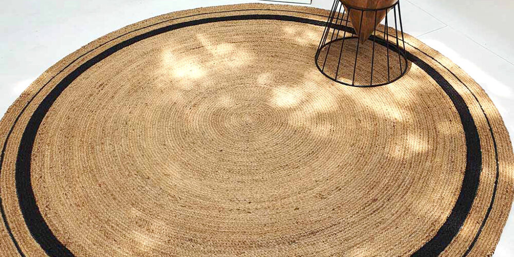 Natural Jute Rug – Eco-Friendly Handmade Rugs UAE | Ramsha Home Natural jute rug for modern homes – Ramsha Home رمشا المنزل