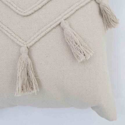White decorative cushion with elegant and soft finish