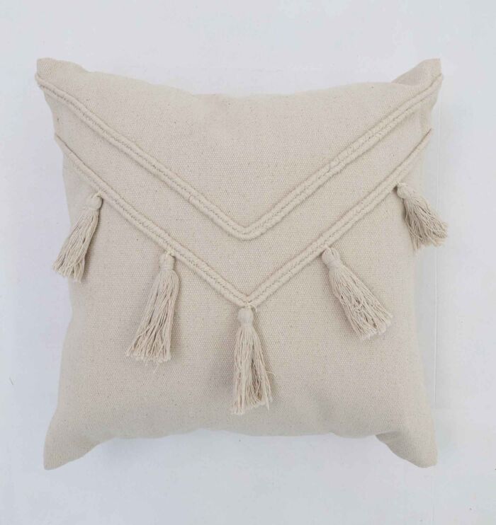 White decorative cushion with elegant and soft finish