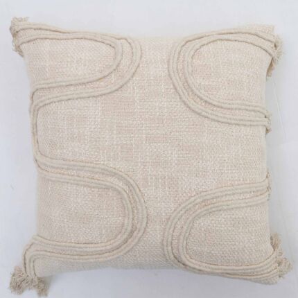 White decorative cushion with elegant and soft finish