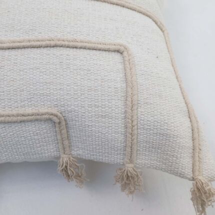 Natural color sofa cushion with soft and elegant design