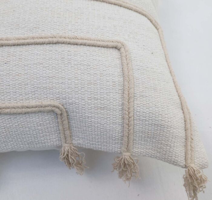 Natural color sofa cushion with soft and elegant design