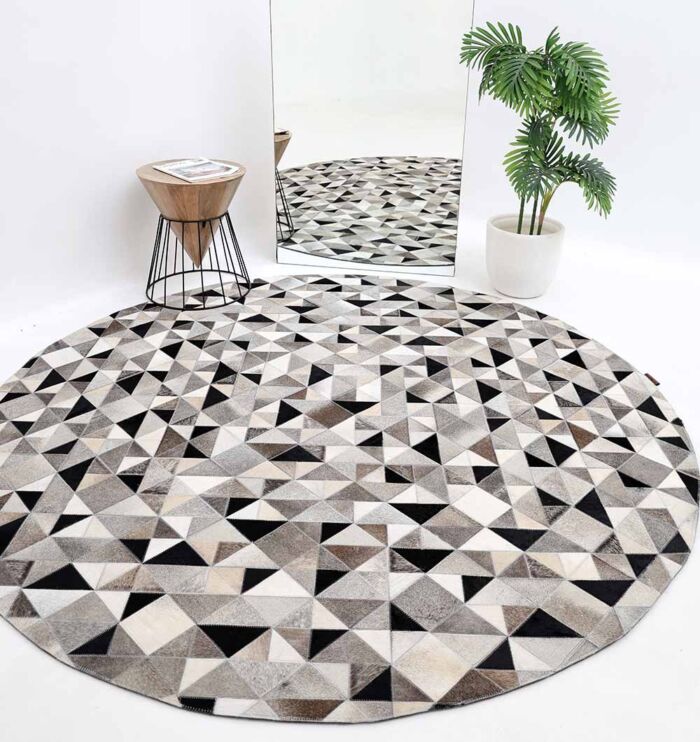 Luxury handmade leather rug for home décor, rugs Dubai, dining table rugs, and outdoor rugs UAE