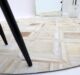 Handmade leather rug for modern interiors, rugs Dubai, outdoor rugs, and dining table rugs UAE