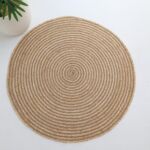Luxurious Handmade Home Decor Jute Rug Circle - Eco-Friendly, Durable, and Stylish for Living Rooms