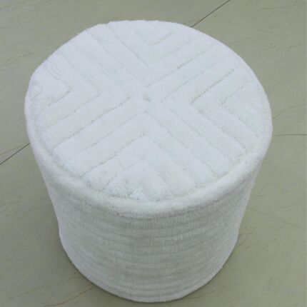 Handmade pouf ottoman seat, puff chair for modern home décor and extra seating in Dubai