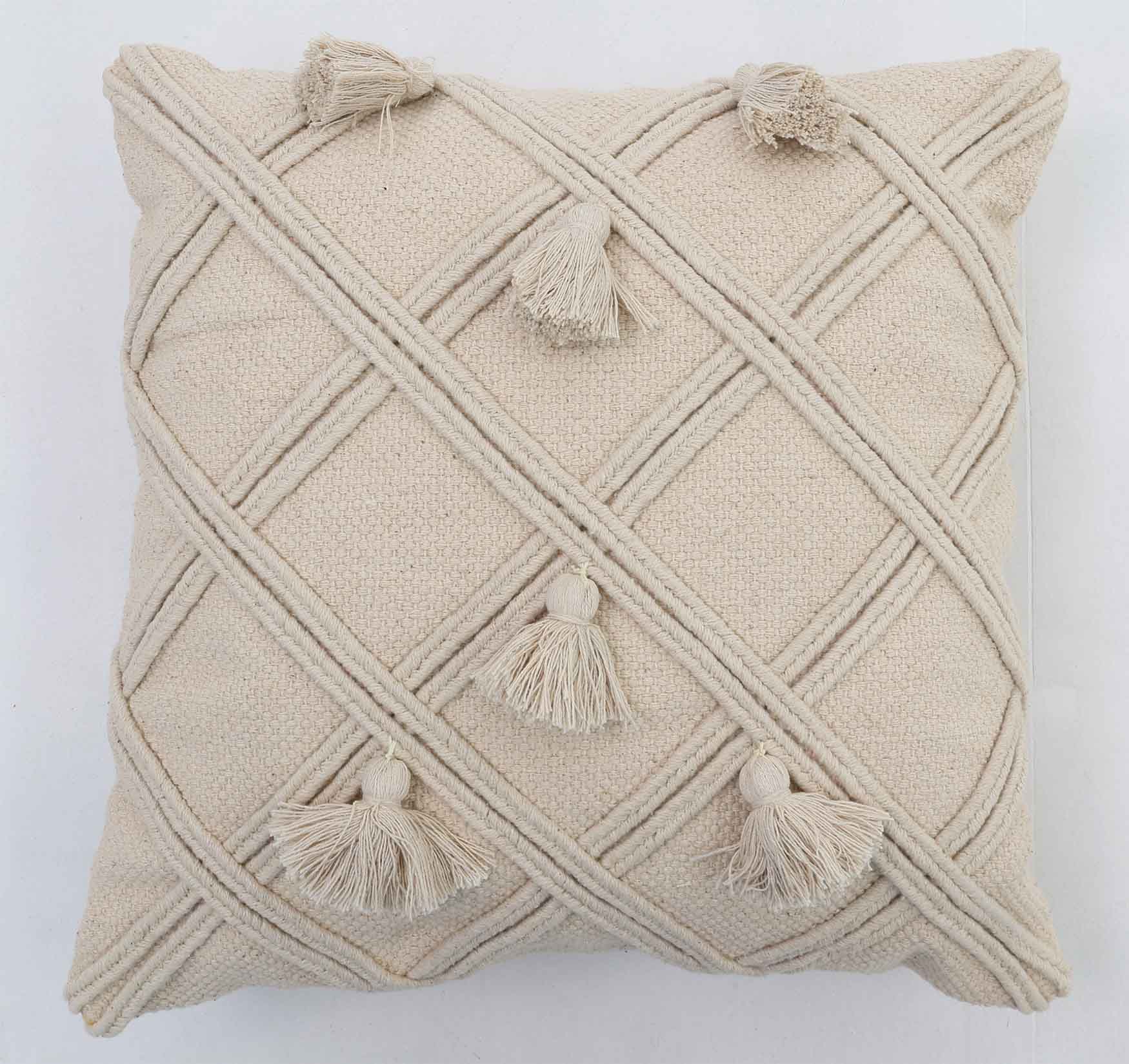 White Color Decorative Cushion — Stylish & Comfortable White decorative cushion with soft fabric and elegant design