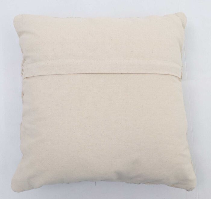 White decorative cushion with soft fabric and elegant design