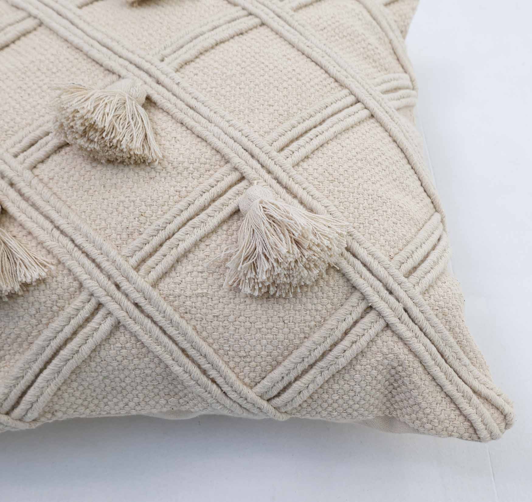 White Color Decorative Cushion — Stylish & Comfortable White decorative cushion with soft fabric and elegant design