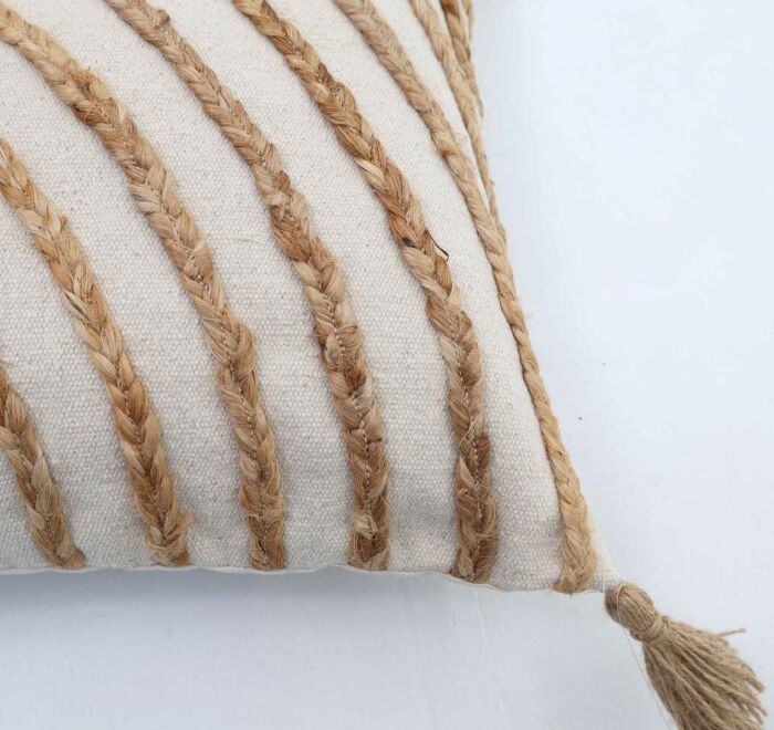 Natural color sofa cushion with soft and elegant design