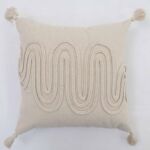 Natural color cushion for home décor with soft texture