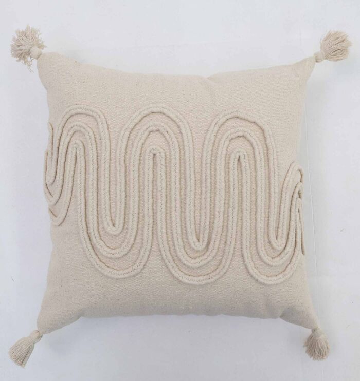 Natural color cushion for home décor with soft texture
