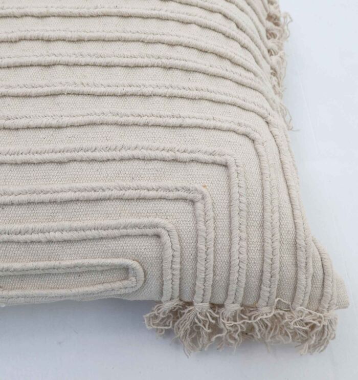 Natural color cushion for home décor with soft texture
