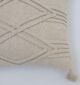 Handmade decorative tassel cushion in natural shade