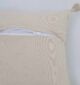 Handmade decorative tassel cushion in natural shade