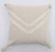 Handmade decorative tassel cushion in natural shade