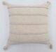 Natural color decorative tassel cushion with soft fabric