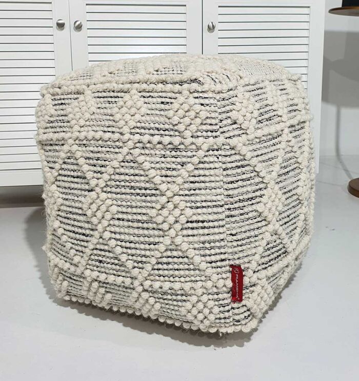 Handcrafted pouf chair for stylish seating, modern pouf seat, and puff chair for living room décor