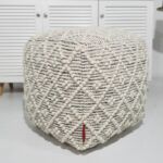 Decorative pouf chair for living room seating, handmade pouf seat, and modern puff chair for home décor
