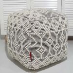 Decorative pouf chair for living room seating, handmade pouf seat, and modern puff chair for home décor