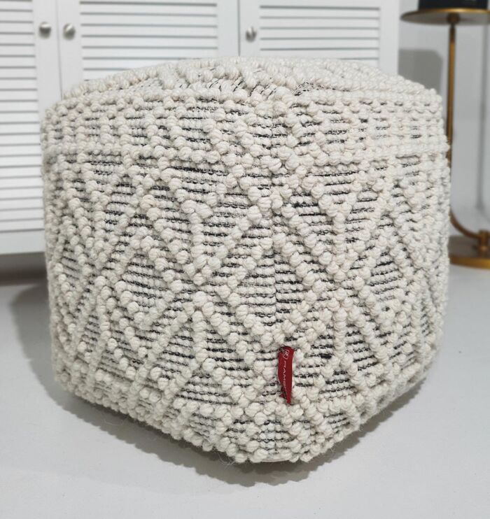 Handmade pouf chair for modern seating, stylish pouf seat, and decorative puff chair for home décor