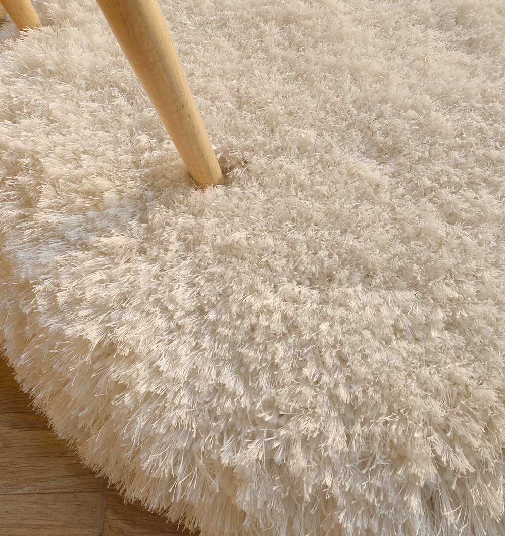 Shaggy Rugs Dubai Soft Handmade Rugs and Carpets Online UAE Decorative Shaggy Rug White Color - SG-012 - Image 2