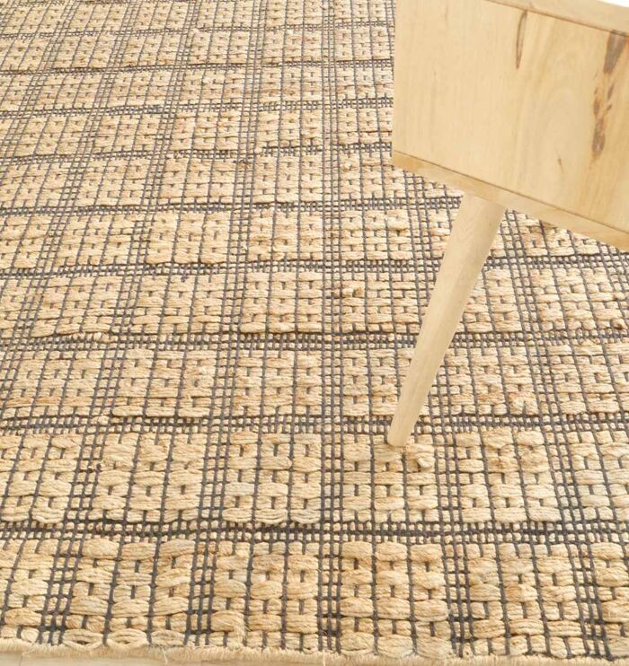 Handcrafted woven rug for modern interiors, rugs Dubai, dining table rugs, and outdoor rugs