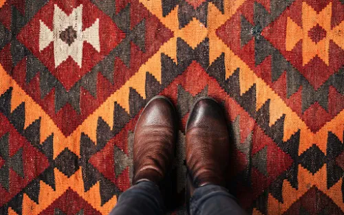 Use Patterns as a Statement in Rug – Bold Interior Styling Patterned rug making a bold statement in modern living room decor