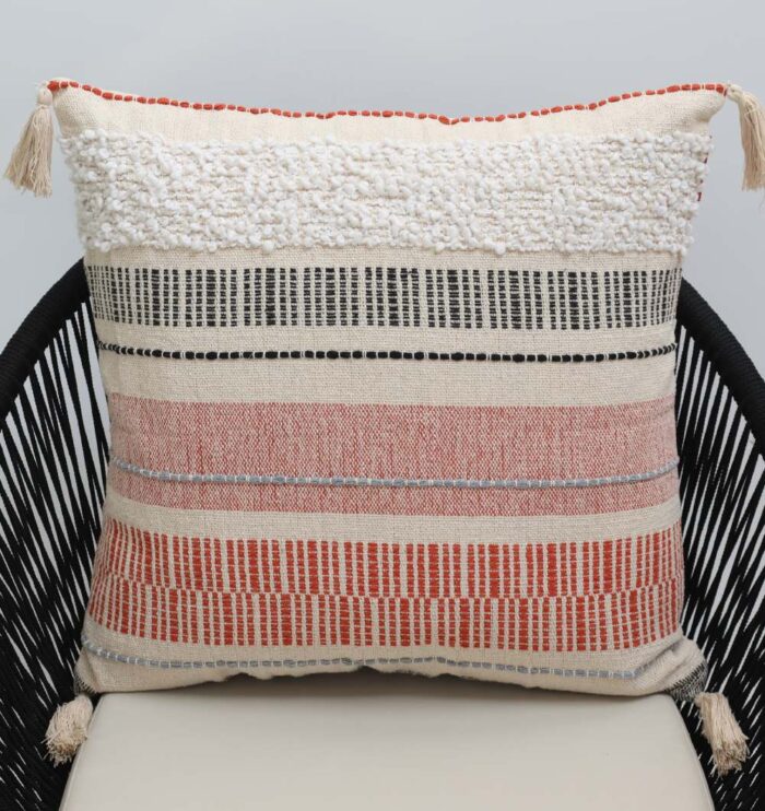 Decor cushion with soft fabric, stylish design, and cozy comfort for home interiors.
