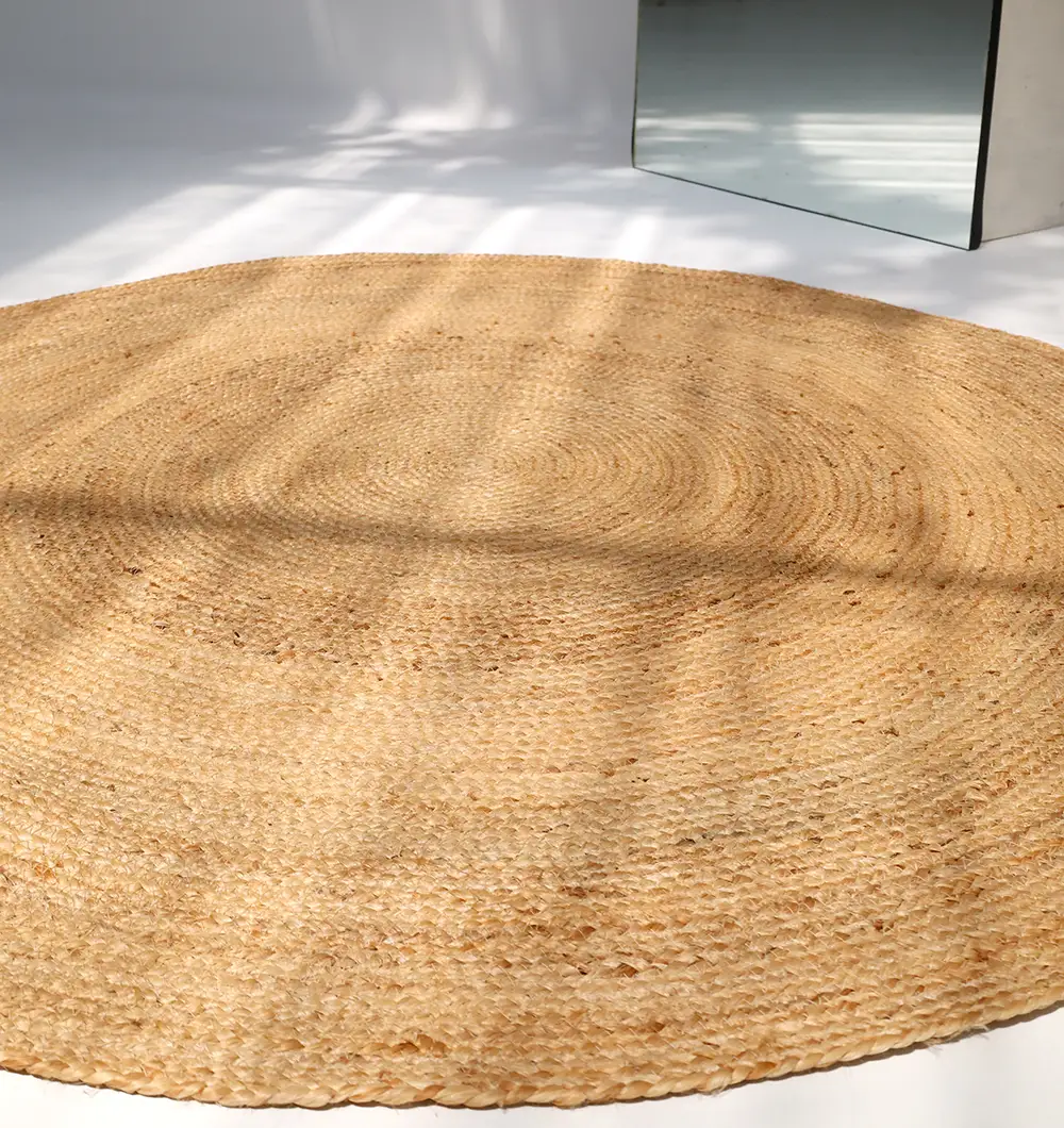 Handmade Natural Braided Jute Rug – Eco-Friendly Style & Lasting Comfort Handmade natural braided jute rug with eco-friendly design, rustic charm, and durable craftsmanship.