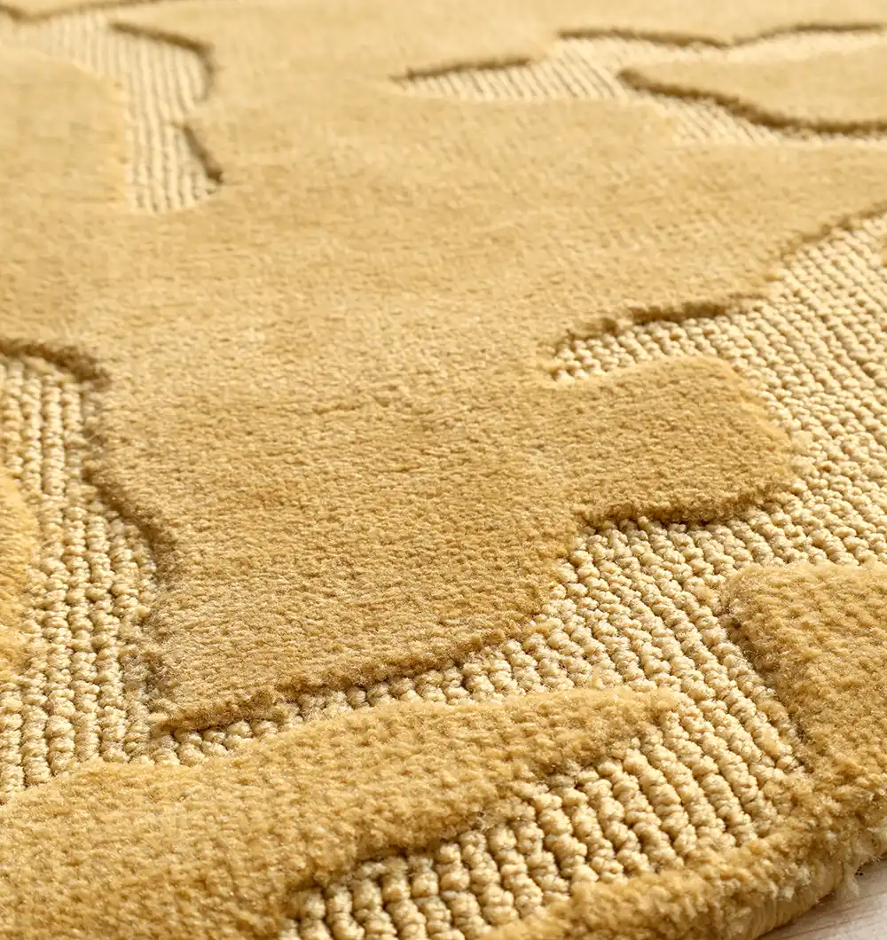 Beautiful Wool Décor Handmade Rug – Authentic Craft & Lasting Elegance Handmade wool rug with intricate design, soft texture, and timeless decorative appeal for home interiors.