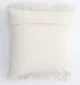 Natural white macrame cushion with handcrafted detailing, soft texture, and stylish home décor appeal.