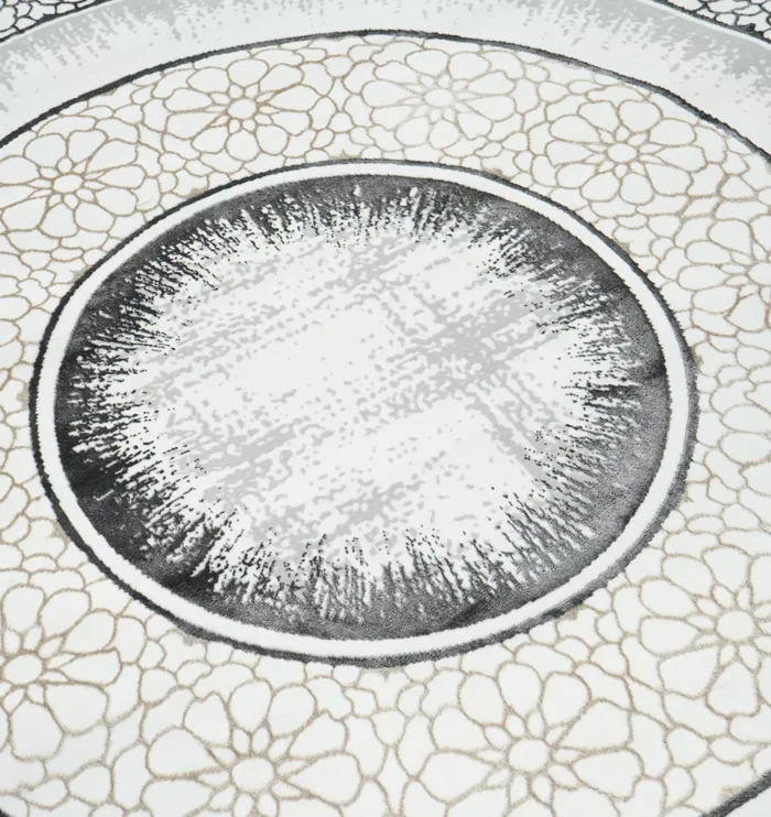 Durable machine-made rug with modern patterns, soft finish, and versatile design for home décor.