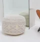 Decorative pouf for living room with stylish design, soft comfort, and versatile functionality.