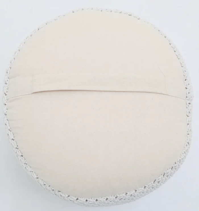 Decorative pouf for living room with stylish design, soft comfort, and versatile functionality.