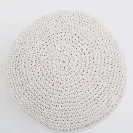 Decorative pouf for living room with stylish design, soft comfort, and versatile functionality.