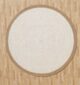 Natural round jute rug with modern circle design, perfect for home UAE décor and stylish living spaces.