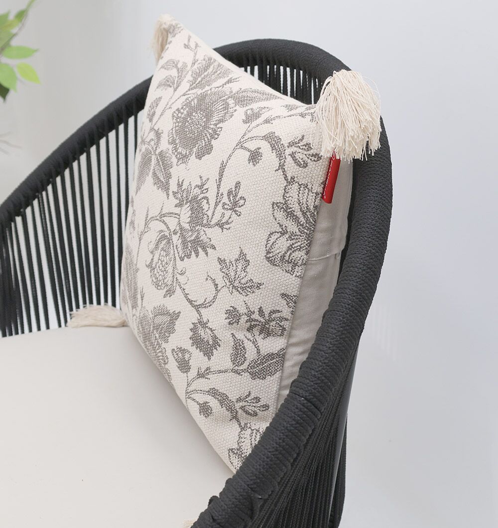 Premium Outdoor & Sofa Cushions | Ramsha Home Dubai Outdoor cushions and sofa cushions arranged beautifully on a sofa and bed, including car cushions, from Ramsha Home in Dubai, UAE.