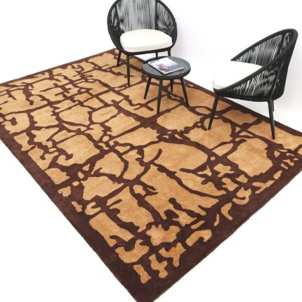 Handmade Dubai large rug, modern living room carpet, best tufted rugs UAE