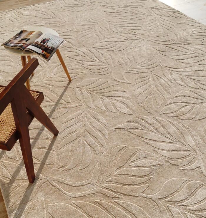 Handmade large living room rug, modern tufted carpet, home UAE