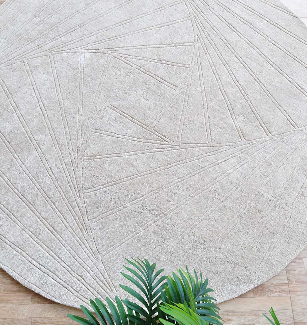 Handmade Round Rugs Dubai – Stylish Circular Carpets for Every Home Modern handmade circle rug, round tufted carpet for home UAE