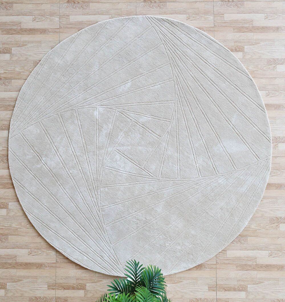 Handmade Round Rugs Dubai – Stylish Circular Carpets for Every Home Modern handmade circle rug, round tufted carpet for home UAE