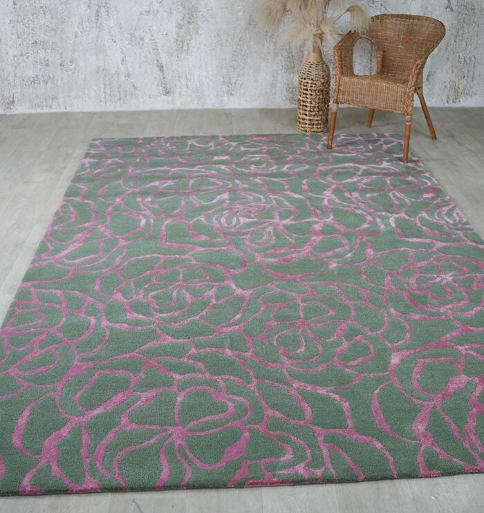 Large handmade Dubai rug, modern tufted carpet for living room, rugs UAE
