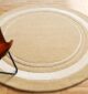Elegant handmade round tufted rug Dubai, circular carpet for living room and bedroom, premium rugs UAE.