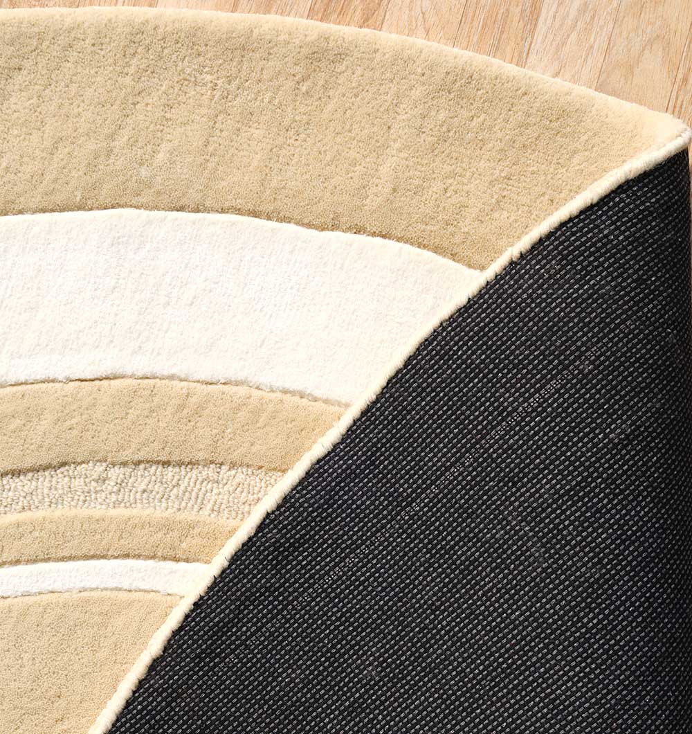 Handmade Rugs Dubai – Buy Tufted Round & Circular Rugs for Home UAE Elegant handmade round tufted rug Dubai, circular carpet for living room and bedroom, premium rugs UAE.